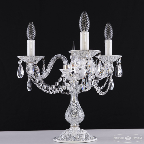 Настольная лампа с хрустальными подвесками AL16302L8/3/141-37 WMN Bohemia Ivele Crystal (Богемия Ивеле Кристалл)