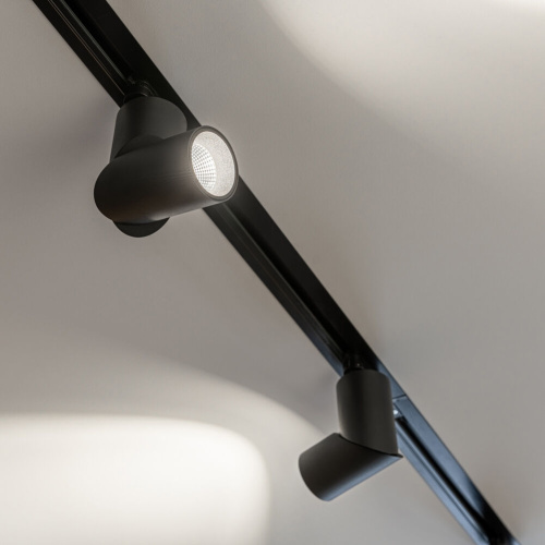 Встраиваемый однофазный шинопровод 1 метр черный (с вводом питания и заглушкой) 85082/00 фото 5