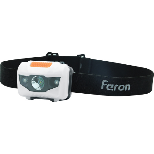 Фонарь налобный Feron TH2302 на батарейках 3*AAA, 1LED+2RED IP44, пластик фото 5