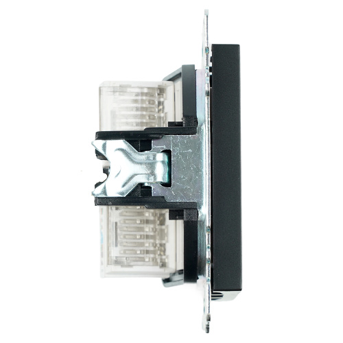 Розетка компьютерная 2-местная RJ-45 (механизм) ,STEKKER ,GLS00-7109-05, серия Катрин, черный фото 5