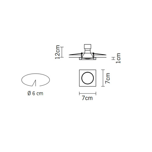 Встраиваемый светильник D55F1311 фото 3