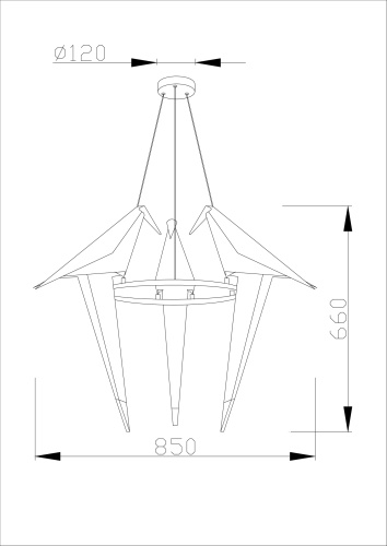 Подвесной светодиодный светильник Moderli V3071-3PL origami Birds 3*LED*6W фото 6