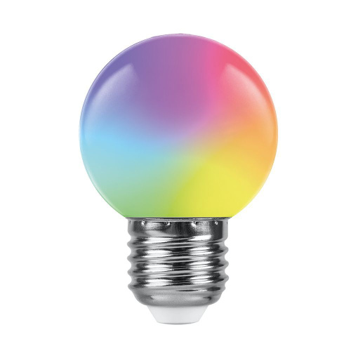 Лампа светодиодная Feron LB-371 Шар матовый E27 3W 230V RGB плавная смена цвета фото 2