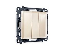 Комплект механизма 3-кл выключателя AMBRELLA VOLT ALFA Бежевый глянец QUANT (AP3050, VM133) MA305010