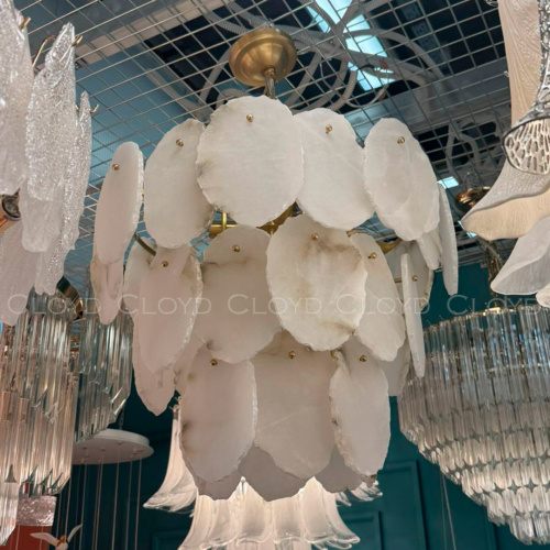 Люстра Cloyd KNOSS-B C11 / Ø60 см - алебастр - латунь (арт.12354)