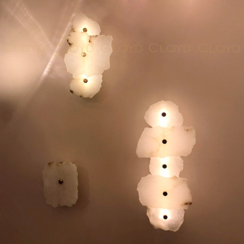 Бра Cloyd KNOSS-A W1 / выс. 51 см - алебастр - латунь (арт.20270) фото 5