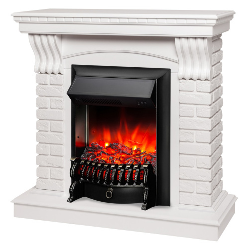Электрокамин RealFlame Jazz WT белый с очагом Fobos Lux Black фото 2 Электрокамин RealFlame Jazz WT белый с очагом Fobos Lux Black фото 2