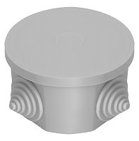 Коробка разветвительная STEKKER EBX20-34-44, 75*75*40мм, 4 ввода, IP44, светло-серая (GE41237)