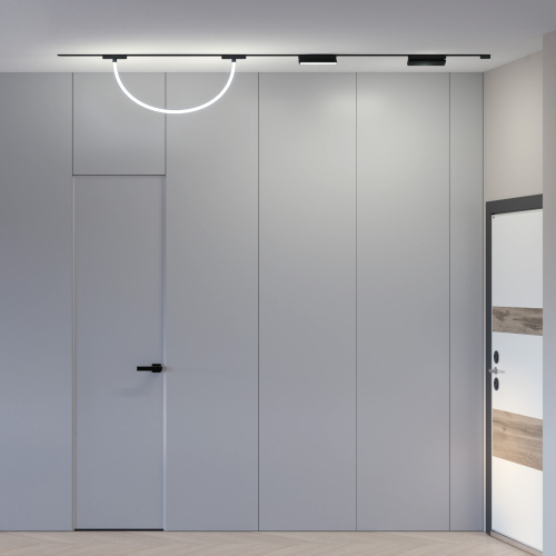 DK5357-BK Светильник для трека Air, серия Ray 4000 со светодиодом, ?22*L1000MM, 48V DC, 12W, RA?90, 360°, 4000K, IP20, черный, алюминий фото 2