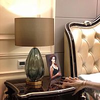 Настольная лампа Cloyd CEREUS-A T1 / олив. - выс. 64 см - зелен. стекло (арт.30066)