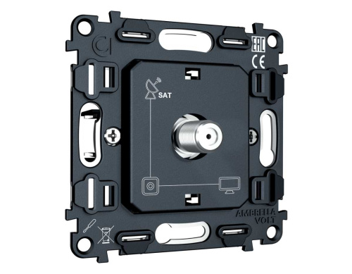 Механизм TV розетки SAT 5-2400MHz 3.5dB AMBRELLA VOLT VM VM215 фото 6 Механизм TV розетки SAT 5-2400MHz 3.5dB AMBRELLA VOLT VM VM215 фото 6