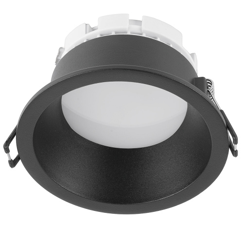Светильник потолочный встраиваемый, 15W 230V GX53, черный, круг, без лампы, DL513