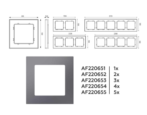 Рамка AMBRELLA VOLT AF220654 фото 3