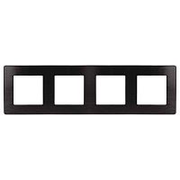 Рамка 4-постовая ЭРА 12 сатин черный 12-5104-06 Б0052534