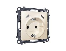 Комплект механизма электрической розетки 2USB С+C 20W с/з на винтовых зажимах 16A-250V ALFA Бежевый глянец QUANT (AP3105, VM165) MA310510