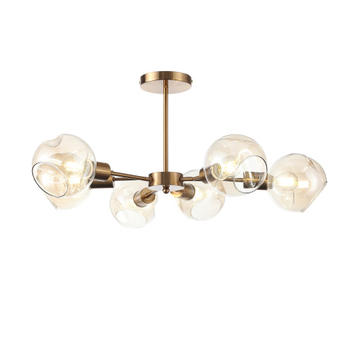 Уценка SLE155302-06 Светильник потолочный Античная медь/Янтарный E14 6*60W GENTORE фото 5