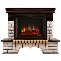 Каминокомплект COUNTRY/БРУКЛИН Античный дуб с очагом Электроочаг EPSILON 26