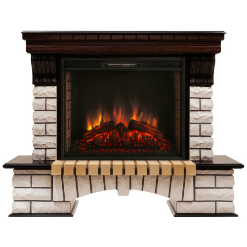 Каминокомплект COUNTRY/БРУКЛИН Античный дуб с очагом Электроочаг EPSILON 26