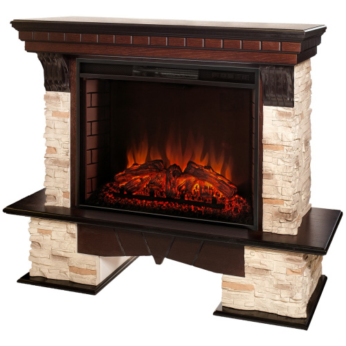 Каминокомплект ROCKLAND/ЧЕЛСИ Античный дуб с очагом Электроочаг EPSILON 26 фото 2