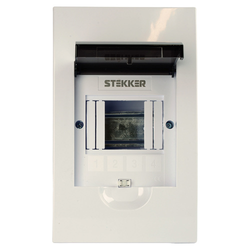 Бокс встраиваемый STEKKER EBX50-4/04-50 4 модуля, пластик, серия ArcaLight фото 4