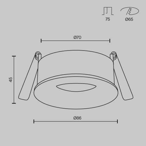 Встраиваемый светильник Technical DL027-GU10-B фото 7