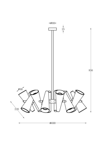 Подвесной светильник Maytoni MOD095PL-14BS фото 5