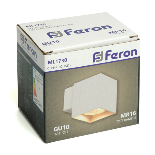 Светильник  настенный Feron ML1730 QUAD   MR16 35W, 230V, GU10,  белый IP20 фото 8