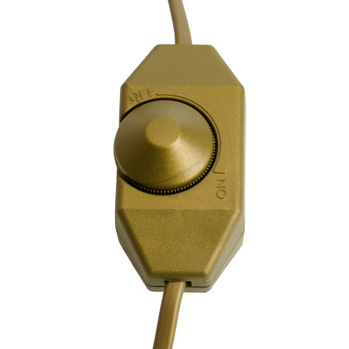 Сетевой шнур с диммером 230V 2м, золото, DM103-200W фото 3