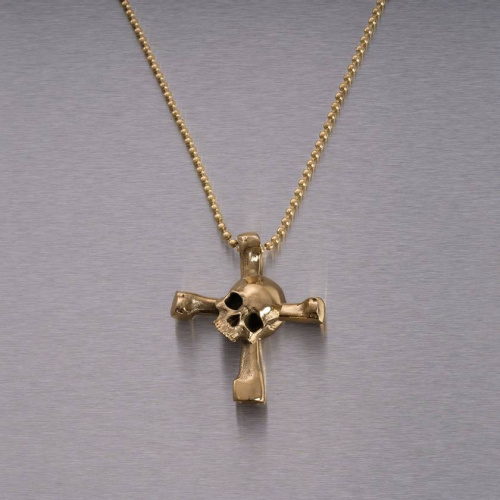 Подвеска Skull Drum Key Brass