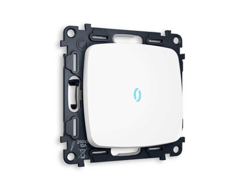 Комплект механизма 1-кл выключателя AMBRELLA VOLT с подсветкой 10000K OMEGA Белый матовый QUANT (OP1220, VM101, G17B) MO122020