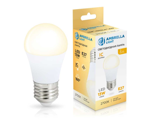 Лампа светодиодная Шар G45 13W 2700K Ambrella light Bulding 451303 фото 2