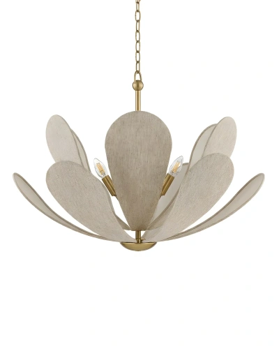 Золотистая люстра "Флэк" с бежевым абажуром Золотистая люстра "Флэк" с бежевым абажуром