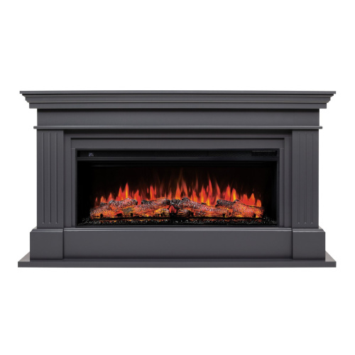 Каминокомплект ONTARIO/ЛЕОНАРДО Графит с очагом Электроочаг JOKER/ДЖАСПЕР 45