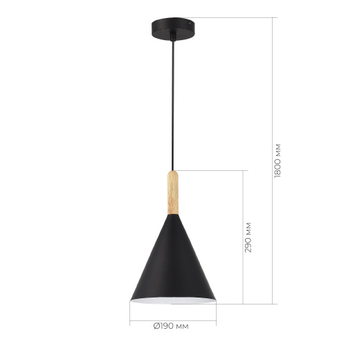 SLE1255-403-01 Светильник подвесной Черный/Черный E27 1*40W ARKET фото 2