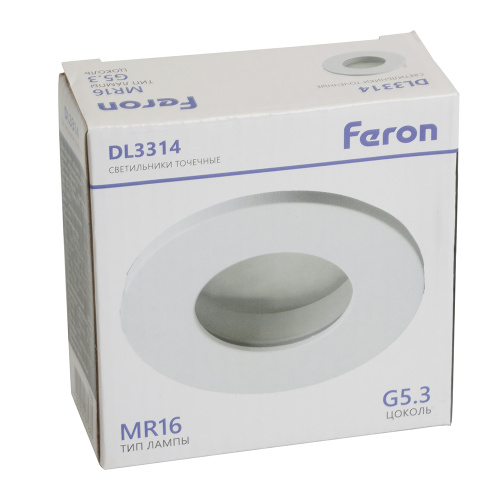Светильник встраиваемый Feron DL3114 потолочный MR16 G5.3 белый IP44 фото 10