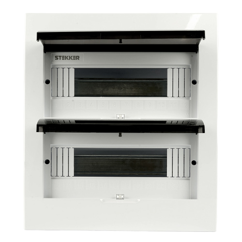 Бокс встраиваемый STEKKER EBX50-4/24-50 24 модуля, пластик, серия ArcaLight фото 3