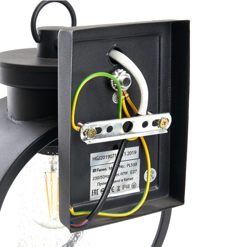 Светильник садово-парковый Feron PL530 на стену вниз 60W E27 230V, черный фото 4