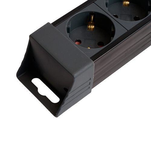 Сетевой фильтр 6-местный с/з STEKKER 3x1мм2, 1,8 м, 250В, 16А, серия Techno, HM22-61-02, черный фото 5