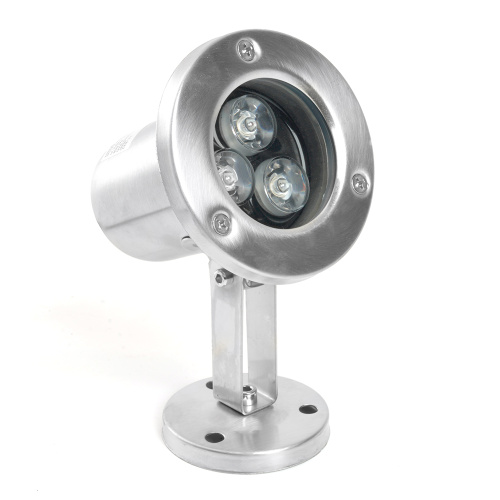 Светодиодный прожектор подводный Feron LL-822, 3W, AC/DC24V, низковольтный, 2700K, металлик, 80*80*130mm, IP68