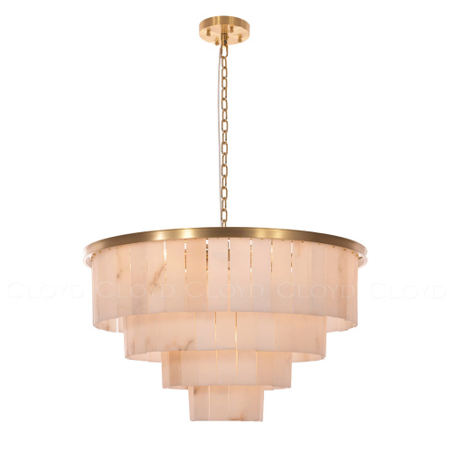 Люстра Cloyd HERCULANUM-B C16 / Ø80 см - алебастр - латунь (арт.11141) фото 4