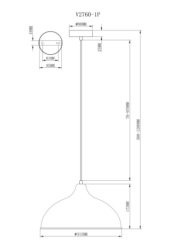 Подвесной светильник Moderli V2760-1P Sega фото 2
