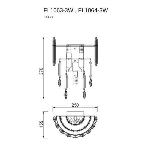 Бра Constancia Chrome FL1064-3W фото 2