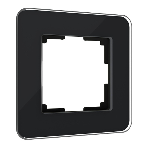 Рамка из стекла на 1 пост Elite черный W0012448