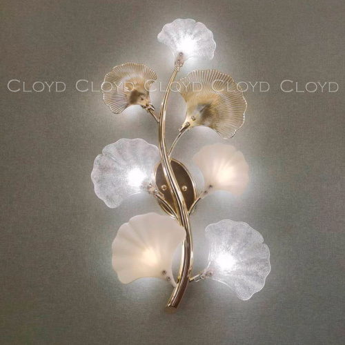 Бра Cloyd POLYNESIA W7 / выс. 77 см - стекло, керамика - золото (арт.20112) фото 2