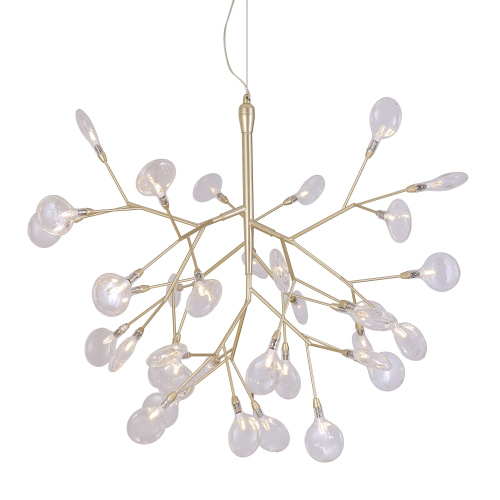 Светильник подвесной Crystal Lux EVITA SP36 GOLD/TRANSPARENT фото 2 Светильник подвесной Crystal Lux EVITA SP36 GOLD/TRANSPARENT фото 2