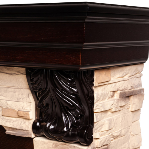 Электрокамин RealFlame Dublin Corner Rock AO античный дуб с очагом Fobos Lux Black фото 5