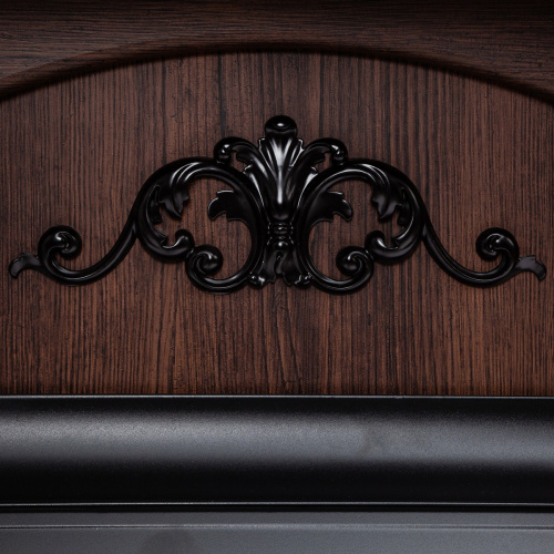 Электрокамин RealFlame Corfino NT орех с очагом Fobos Lux Black фото 6