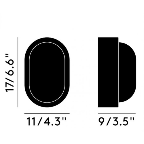 Настенный/Потолочный светильник Obround Black фото 2