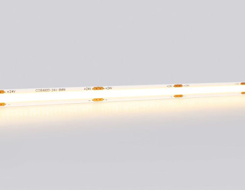 Светодиодная лента Ambrella Light 12W/m 480LED/m COB теплый белый 5M GS4701 фото 7