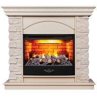 Электрокамин RealFlame Elford WT белый дуб с очагом 3D Firestar 25,5